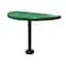 Leisure Craft Perforated Semi-Circle Pedestal Table, Portable, 30"H, Green STAB30-PERF-GREEN - alternate 1