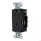 Hubbell Wiring Device-Kellems Straight Blade Receptacle, 5-15R, 15 A, 125V AC, 2 Pole, 3 Wire, Surface Mount, Grounded HBL2172STBK - alternate 1