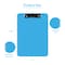 Davis Group Plastic Clipboard, Flat Clip, Transparent Blue, 6PK 4833-52-06 - alternate 2