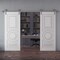 Sartodoors Double Barn Door 60x80 inches White Solid Core Modern Interior ROYAL9855DB-S-EMAL-60 - alternate 1