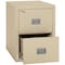 Fireking 17-3/4" W 2 Drawer File Cabinet, Parchment, Letter 2P1831-CPA - alternate 2