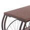 Vintiquewise Industrial Wagon Style Console Table Wood Top Large Spoke Metal Wheels & Lower Shelf QI004927 - alternate 2