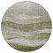 Homeroots 8' Green And Beige Round Abstract Washable Indoor Outdoor Area Rug 604973 - alternate 3