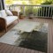 Homeroots 3' X 5' Khaki Light Green And Black Abstract Washable Indoor Outdoor Area Rug 603029 - alternate 2