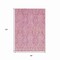 Homeroots 8' X 10' Pink And Ivory Damask Washable Indoor Outdoor Area Rug 616535 - alternate 3
