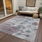 Homeroots 8' X 10' Teal Blue Aqua And Ivory Floral Washable Indoor Outdoor Area Rug 582779 - alternate 2