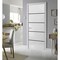 Sartodoors Modern Solid Interior Door with Handle, Planum 0015 White Silk and Aluminum Strips, Single Regural PLANUM0015ID-WS-18 - alternate 2