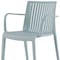 Homeroots Set of Four 22" Baby Blue Heavy Duty Plastic Outdoor Stacking Arm Chairs 565272 - alternate 1