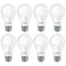 Bulbrite 9w Dimmable Frost A19 LED Light Bulbs Medium (E26) Base, 5000K Soft Daylight Light, 800 Lumens, 8PK 862720 - alternate 1