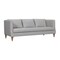 Homeroots 85" Gray Leather Sofa With Brown Legs 546411 - alternate 6