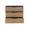 Homeroots 28" Natural and Black Three Drawer Dresser 544005 - alternate 1