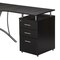 Homeroots 59" Espresso Wood and Stainless Steel L Shape Computer Desk With Two Drawers 723746 - alternate 2