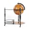 Homeroots 32in Brown Solid Wood Oval Rolling Bar Cart With Wine Storage 364353 - alternate 2