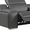 Homeroots Gray Italian Leather Power Reclining Curved Seven Piece Corner Sectional With Console 544983 - alternate 2