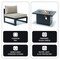 Leisuremod Chelsea 5-Pc Aluminum Sectional & Fire Pit Set, Weather-Resistant, 6-Person CSFBL-4BG - alternate 3