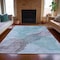 Homeroots 8' X 10' Sky Blue And Gray Abstract Washable Indoor Outdoor Area Rug 631848 - alternate 4