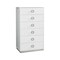 Homeroots 32" White Manufactured Wood + Solid Wood Stainless Steel Six Drawer Chest 491543 - alternate 2
