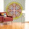 Homeroots 88" X 84" Green White And Yellow Floral Cotton Hanging Tapestry 397426 - alternate 2