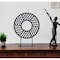 Homeroots 11" Black Metal Geometric Circle Tabletop Sculpture 392547 - alternate 5