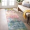 World Rug Gallery Contemporary Distressed Abstract Washable Non Slip Runner Rug 2 ft x 8 ft Multi WR82MULTI2X8 - alternate 1