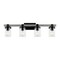 Jonathan Y Bungalow 32" 4-Light Iron/Seeded Glass Rustic Farmhouse LED Vanity Light, Black/Gray Oak Wood Finish JYL7510B - alternate 1