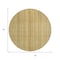 Homeroots 8' Wheat Gold And Beige Round Striped Washable Indoor Outdoor Area Rug 616414 - alternate 2