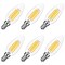 Luxrite 8W LED Candelabra Bulb, 75W Equivalent, E12 Base, 1000 Lumens, 3500K Natural White, 6PK LR21712 - alternate 1