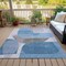 Homeroots 8' X 10' Denim Blue And Gray Abstract Washable Indoor Outdoor Area Rug 632152 - alternate 3