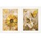 Homeroots Set Of Two Yellow Flowers And Butterflies White Framed Print Wall Art, 2PK 407176 - alternate 1