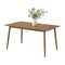 Alaterre Furniture Calais Dining Mid Century 59" Rectangular Dining Table for 4 Solid Wood Kitchen & Dining Room Table ANCA1790 - alternate 2