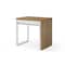 Homeroots 63" Natural and White Wood and Metal Sled Writing Desk 543781 - alternate 3