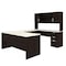 Bestar U Shaped Desk U-Shape Desk, 93-39/64" D X 65.9" H, 65" W X Melamine, White Chocolate 52414-31 - alternate 1