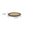 Homeroots 16" Brown And Natural Solid Wood And Wicker Handmade Round Serving Tray 609092 - alternate 2