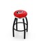 Holland Bar Stool Co 30" Blk Wrinkle Carolina Hurricanes Swivel Bar Stool, Chrome Ring L8B2C30CarHur - alternate 1