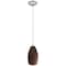 Access Lighting Champagne, Pendant, Brushed Steel Finish, Brown Stone Glass 28012-1C-BS/BRST - alternate 2