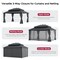 Sunjoy Kingston 16x12 Gazebo, Steel Hardtop Gazebo with Curtain and Netting - Gray Aluminum Posts A10204368100 - alternate 3