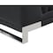 Homeroots 73in Black And Silver Genuine Leather Love Seat 329614 - alternate 2