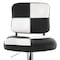 Elama 2 Piece Adjustable Faux Leather Bar Stool in Black and White with Chrome Base ELM-743-BLK-WHT - alternate 3