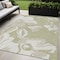 Homeroots 5' X 8' Artichoke Green Ivory And Taupe Floral Washable Indoor Outdoor Area Rug 589519 - alternate 1