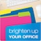 Pendaflex Twisted Glow File Folders, Letter Size, Assorted Colors, 1/3 Cut, 12PK 40526 - alternate 2