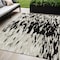 Homeroots 5' X 8' Black And Ivory Abstract Washable Indoor Outdoor Area Rug 612636 - alternate 1