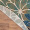 Homeroots 8' Blue Green And Orange Round Floral Indoor Outdoor Area Rug 548059 - alternate 3