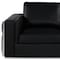 Homeroots 73in Black and Silver Italian Leather Loveseat 720576 - alternate 2