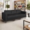 Flash Furniture HERCULES Artemis Black LeatherSoft Reception Sofa w/4 AC Outlets/2 USB/2 USB-C Ports ZB-8921-3S-BLK-GG - alternate 2
