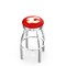 Holland Bar Stool Co 30" Chrome Calgary Flames Swivel Bar Stool, Accent Ring L8C3C30CalFla - alternate 1