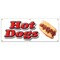 Signmission Hot Dogs Banner Heavy Duty 13 Oz Vinyl with Grommets Single Sided B-72 Hot Dogs - alternate 1