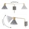 Jonathan Y Max 20.5" Swing Arm 1-Light Modern Midcentury Iron USB Charging Port LED Sconce, Grey/Brass Gold JYL1303C - alternate 2
