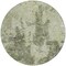 Homeroots 8' Artichoke Green And Fern Green Round Abstract Washable Indoor Outdoor Area Rug 609848 - alternate 2