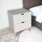 Homeroots 24" White Wood Two Drawer Nightstand 552254 - alternate 2
