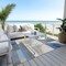 Homeroots 3' X 5' Blue Gray And Ivory Geometric Washable Indoor Outdoor Area Rug 617974 - alternate 4